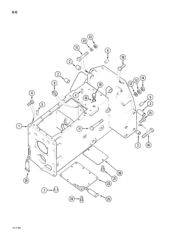 Схема запчастей Case IH 495 - (6-006) - CLUTCH HOUSING (06) - POWER TRAIN