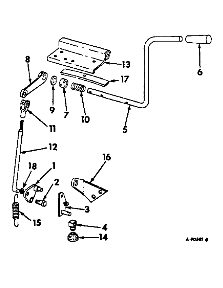 Схема запчастей Case IH 544 - (H-28) - CONTROLS, INDEPENDENT POWER TAKE-OFF LEVER AND CONNECTIONS, INTERNATIONAL TRACTORS Controls