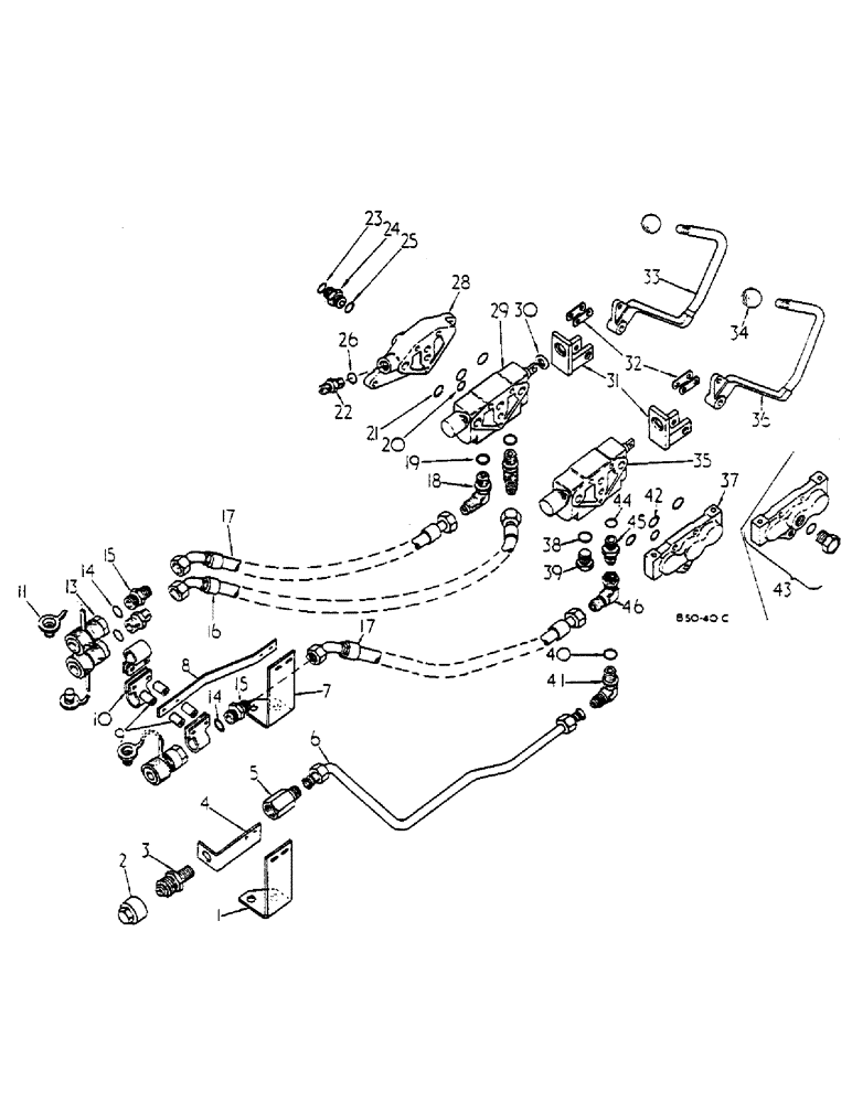 Схема запчастей Case IH 684 - (10-019) - AUXILIARY VALVES (07) - HYDRAULICS