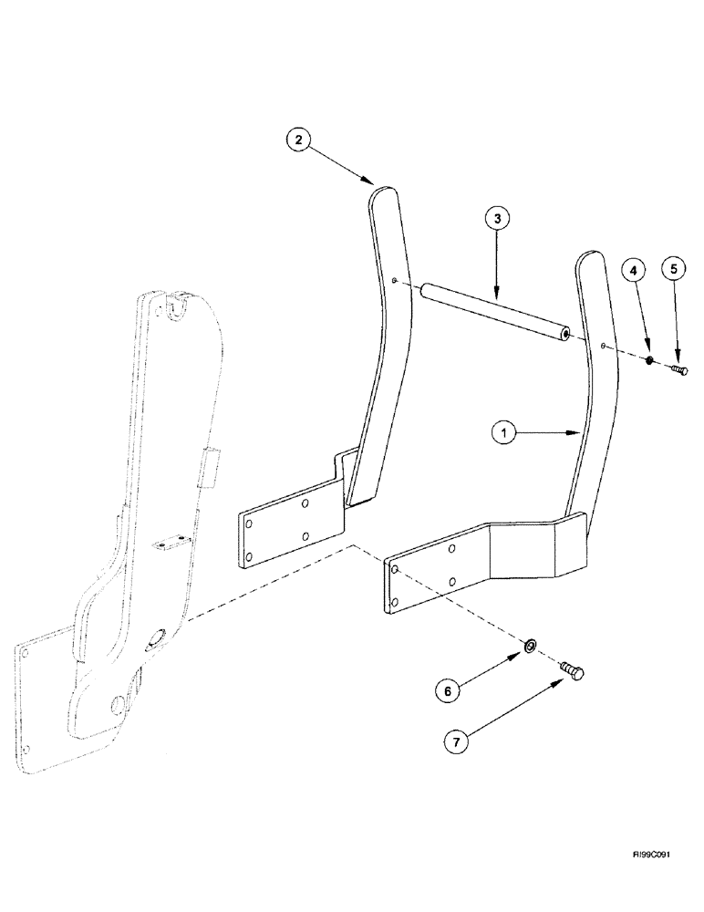 Схема запчастей Case IH L700 - (9-16) - PROTECTIVE ASSY - GRILLE (09) - CHASSIS/ATTACHMENTS