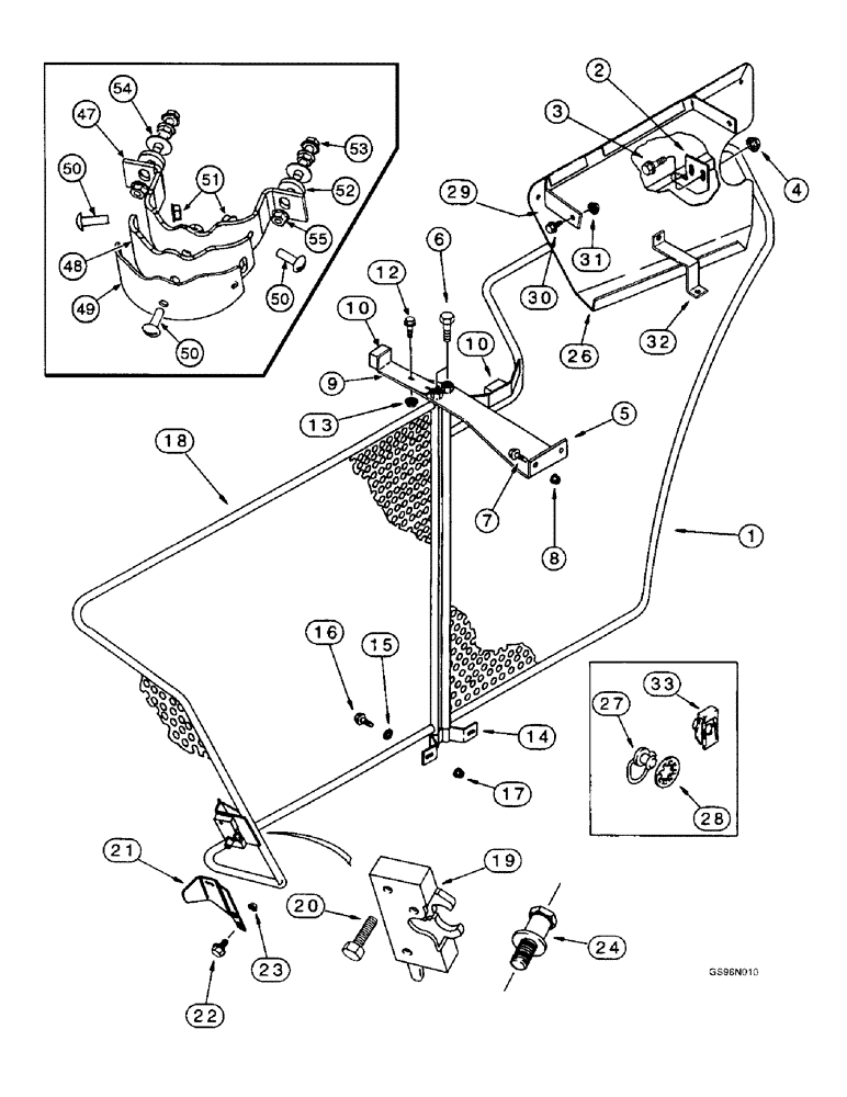 Схема запчастей Case IH 2188 - (9C-20) - LEFT HAND INLET SHIELDS AND SEPARATOR (15) - BEATER & CLEANING FANS