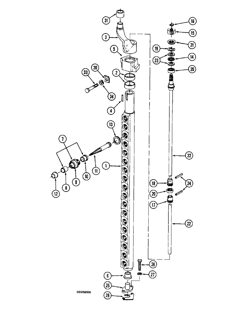 Схема запчастей Case IH 2055 - (9A-50) - PICKER BARS AND SPINDLES (13) - PICKING SYSTEM