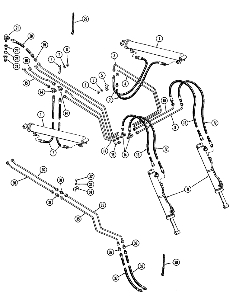 Схема запчастей Case IH 90 - (10) - HYDRAULIC TUBES AND HOSE ASSEMBLY (35) - HYDRAULIC SYSTEMS