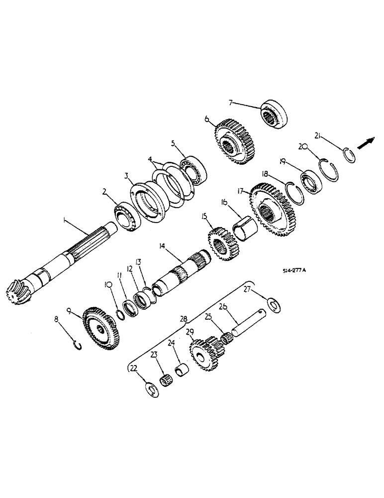 Схема запчастей Case IH 685 - (07-145) - RANGE TRANSMISSION, IN-REAR FRAME, 4-WHEEL DRIVE (04) - Drive Train