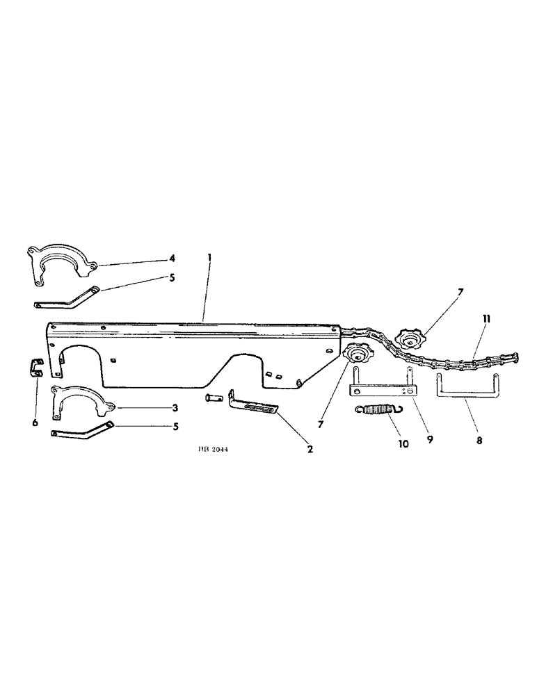 Схема запчастей Case IH 150 - (17) - MAIN DRIVE CHAIN SHIELD, ON MACHINES BUILT 1965 AND SINCE 