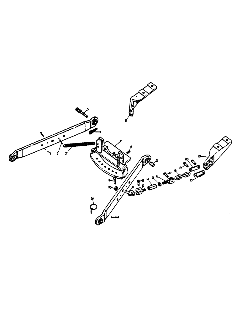 Схема запчастей Case IH 474 - (09-06) - LOWER LINKS, THREE POINT HITCH (12) - FRAME