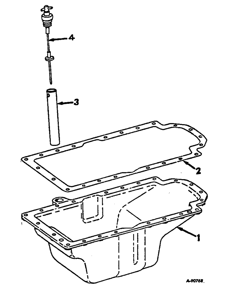 Схема запчастей Case IH 574 - (12-033) - CRANKCASE OIL PAN Power