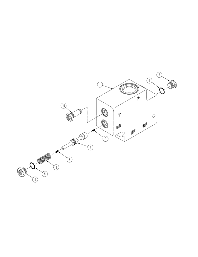 Схема запчастей Case IH STX275 - (08-18) - STANDARD HYDRAULICS - PRIORITY VALVE ASSEMBLY (08) - HYDRAULICS