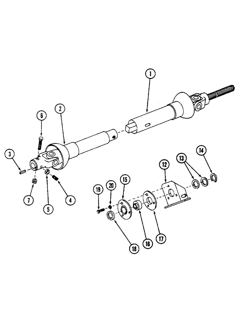 Схема запчастей Case IH 54FMS - (54) - DRIVE SHAFT, 54 FMS SNOW THROWERS 