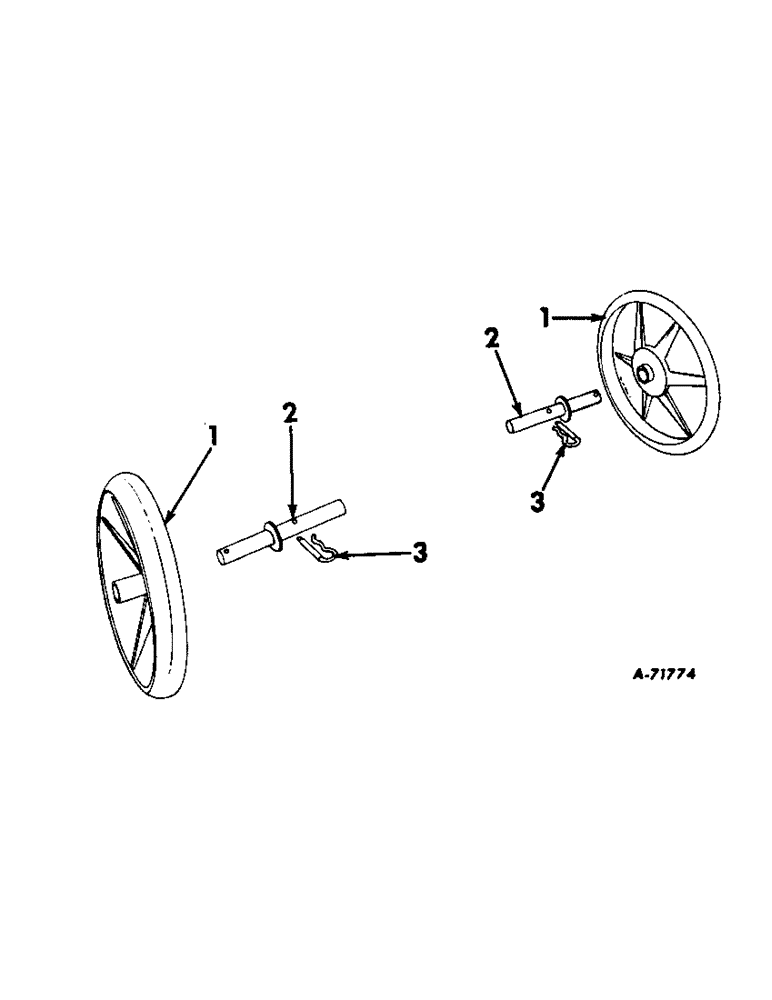 Схема запчастей Case IH 50 - (A-120[A]) - NARROW-ROW ROW-CROP UNIT - TRANSPORT WHEEL ATTACHMENT / PRODUCT GRAPHICS (58) - ATTACHMENTS/HEADERS