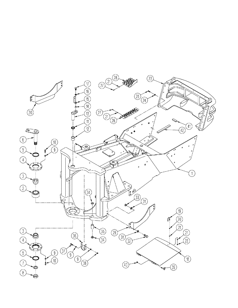 Схема запчастей Case IH STX275 - (09-30[02]) - FRONT FRAME, WITH ACCUSTEER (09) - CHASSIS