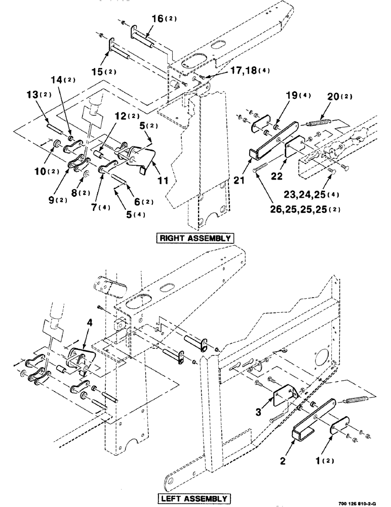 Схема запчастей Case IH 8455T - (5-02) - TAILGATE LATCH ASSEMBLY (16) - BALE EJECTOR