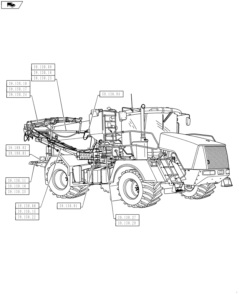 Схема запчастей Case IH 810 - (39.000.00) - SECTION INDEX - FRAMES (39) - FRAMES AND BALLASTING