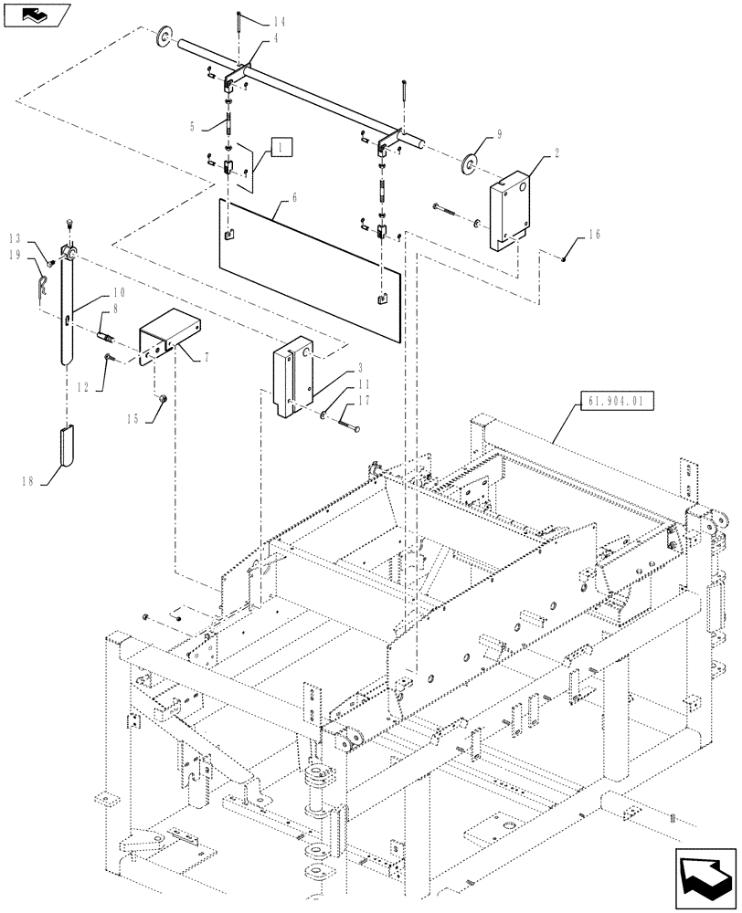 Схема запчастей Case IH 810 - (61.904.04) - METERING GATE (61) - METERING SYSTEM