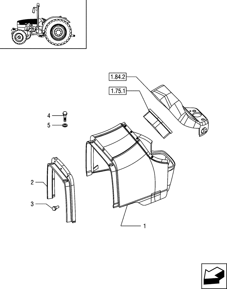 Схема запчастей Case IH JX95 - (1.83.0[01]) - HOODS (08) - SHEET METAL