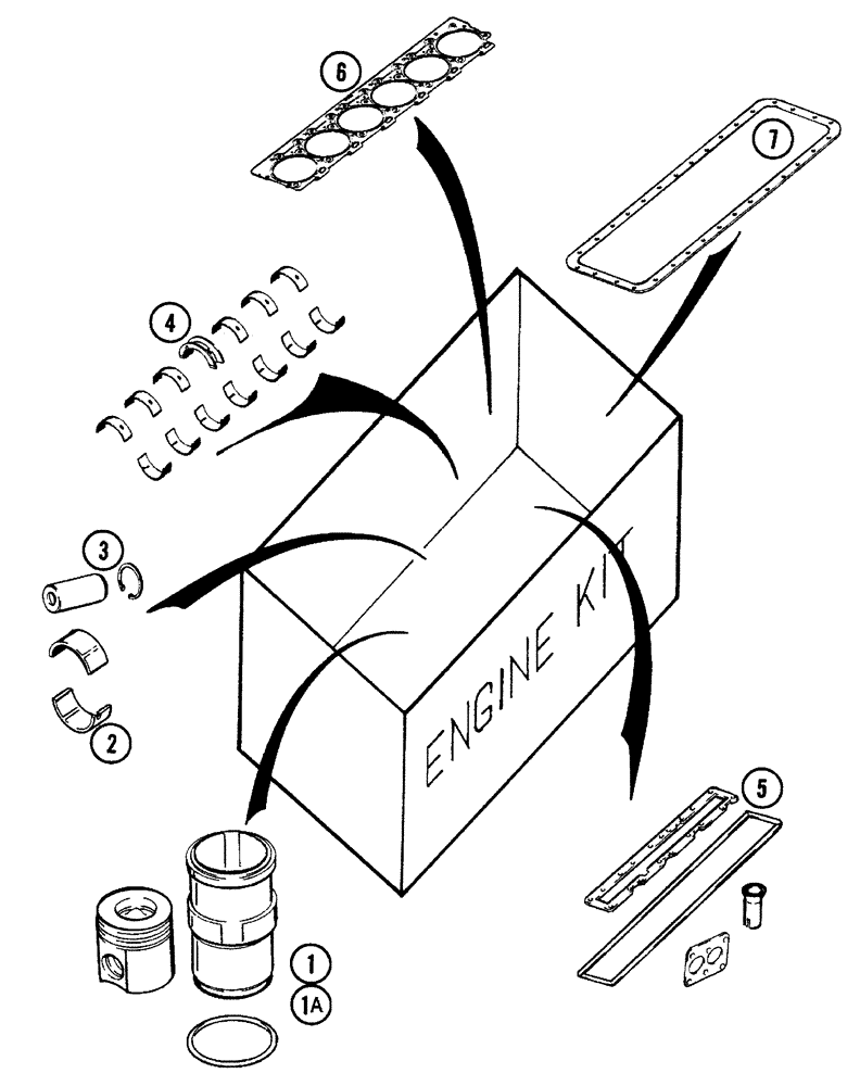 Схема запчастей Case IH CPX620 - (02-42) - KIT ENGINE OVERHAUL - BSN Y6T011701 (01) - ENGINE