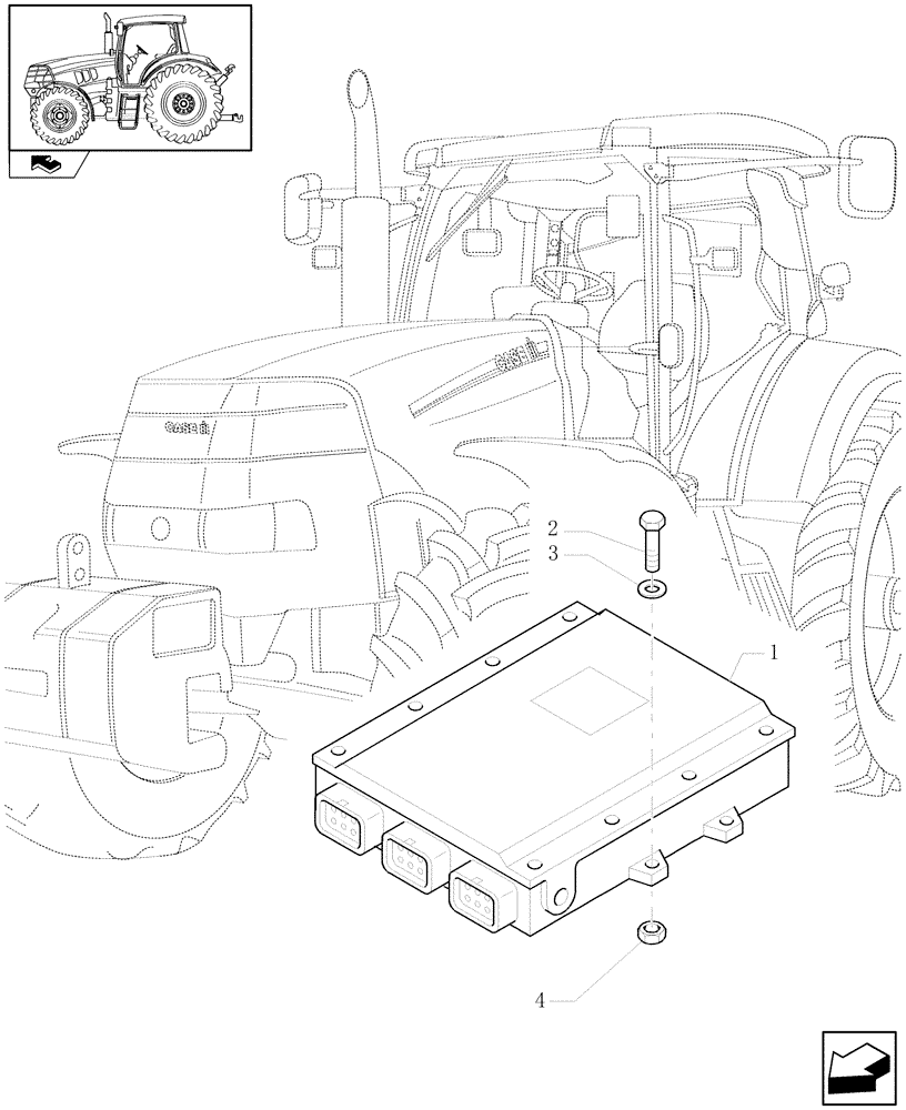 Схема запчастей Case IH MAXXUM 115 - (1.74.9) - ELECTRONIC CONTROL UNITS (06) - ELECTRICAL SYSTEMS