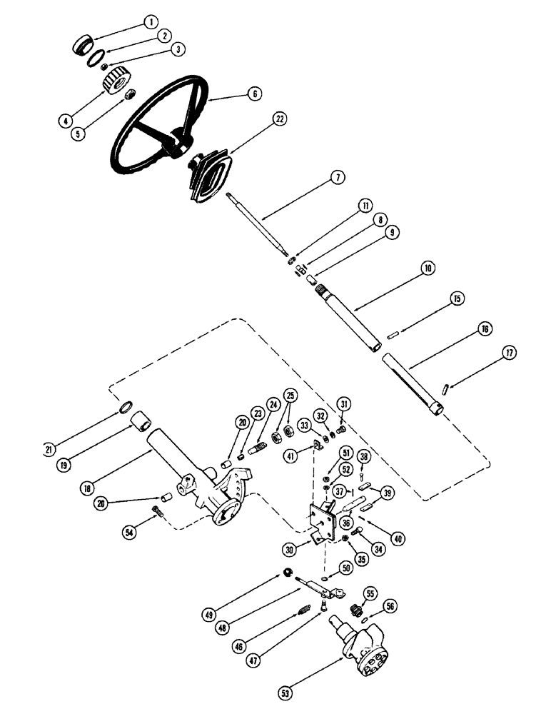 Схема запчастей Case IH 870 - (106) - RIGID STEERING (05) - STEERING