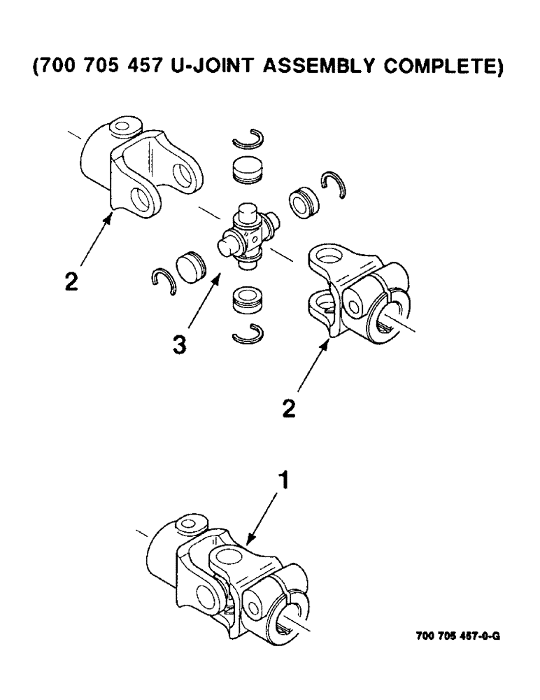 Схема запчастей Case IH 8830 - (2-28) - U-JOINT ASSEMBLY, 700705457 U-JOINT ASSEMBLY COMPLETE (09) - CHASSIS