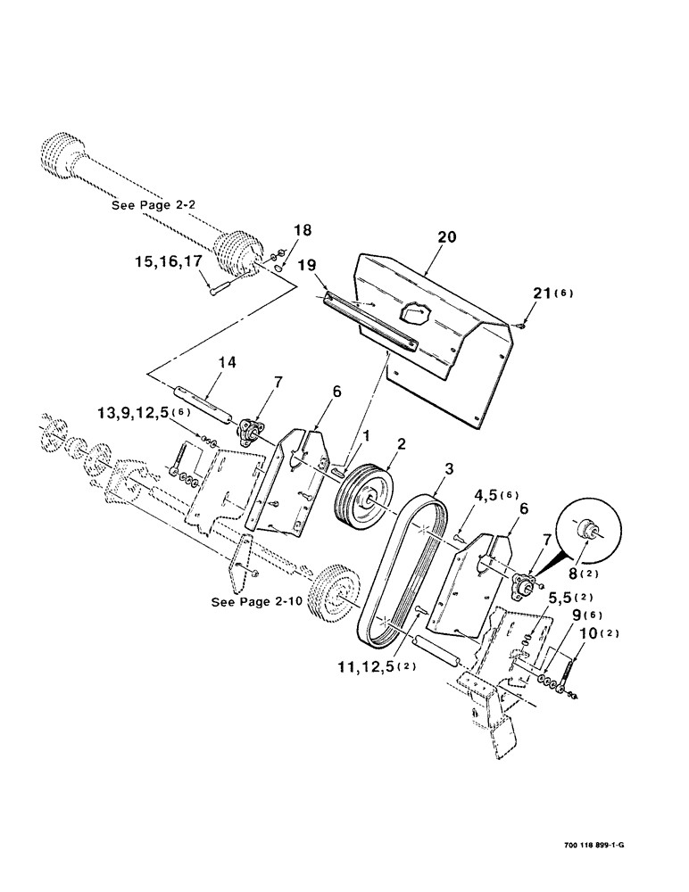 Схема запчастей Case IH 8820 - (2-06) - JACKSHAFT DRIVE ASSEMBLY, 16 FOOT (09) - CHASSIS