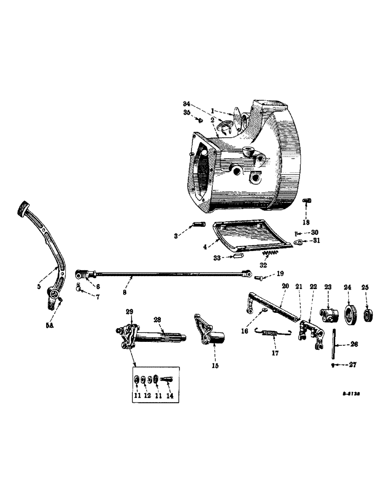 Схема запчастей Case IH FARMALL MD - (192) - CHASSIS, CLUTCH CONNECTIONS (12) - CHASSIS