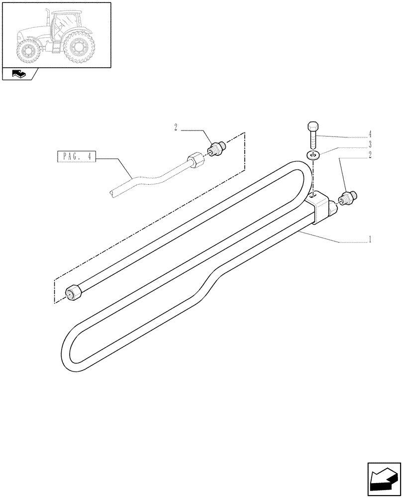 Схема запчастей Case IH PUMA 155 - (1.68.6[05]) - PNEUMATIC TRAILER BRAKE - PIPES (VAR.332727-332737-332739) (05) - REAR AXLE