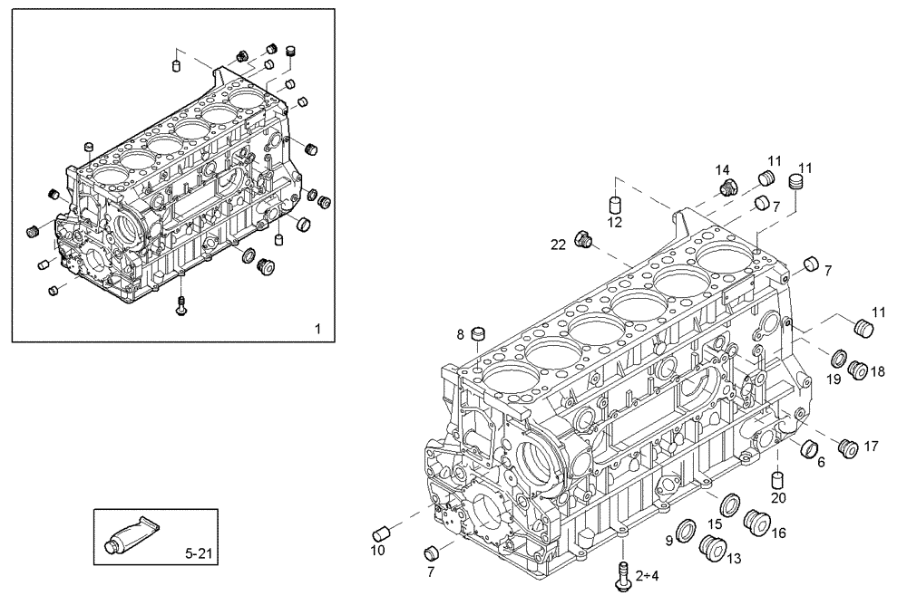 Схема запчастей Case IH F3BE0684N E903 - (0401.033) - CRANKCASE 