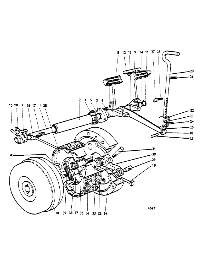 Схема запчастей Case IH 1200 - (076) - FOOT AND HAND BRAKES (5.1) - BRAKES