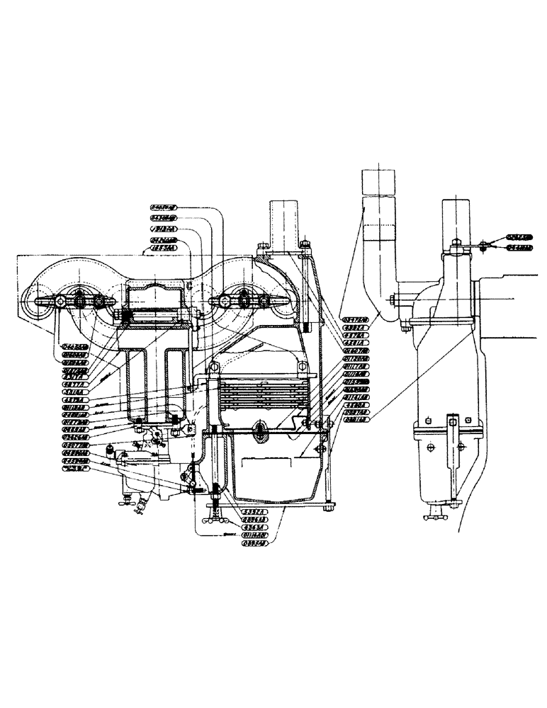 Схема запчастей Case IH D-SERIES - (016) - MANIFOLD, CARBURETOR AND AIR CLEANER ASSEMBLY, FOR LOW COST FUEL (02) - ENGINE