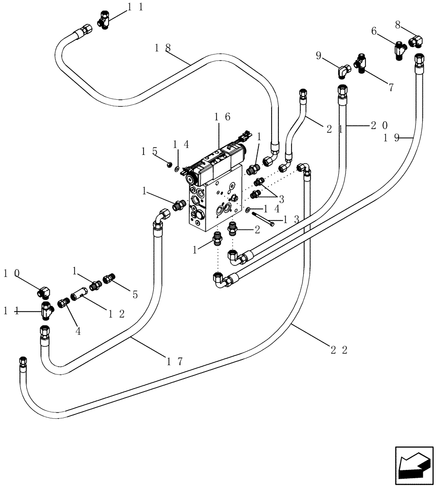 Схема запчастей Case IH 2577 - (35.200.05) - HYDRAULICS - AUTO GUIDANCE - ASN HAJ303001 (35) - HYDRAULIC SYSTEMS