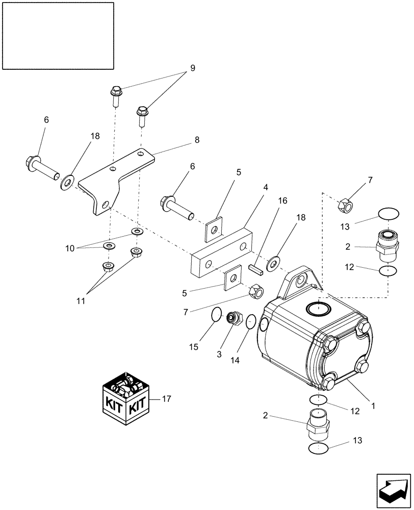 Схема запчастей Case IH 7010 - (35.910.04[01]) - CLEANING FAN DRIVE MOUNTING, PRIOR TO 10/06 - 8010 (35) - HYDRAULIC SYSTEMS