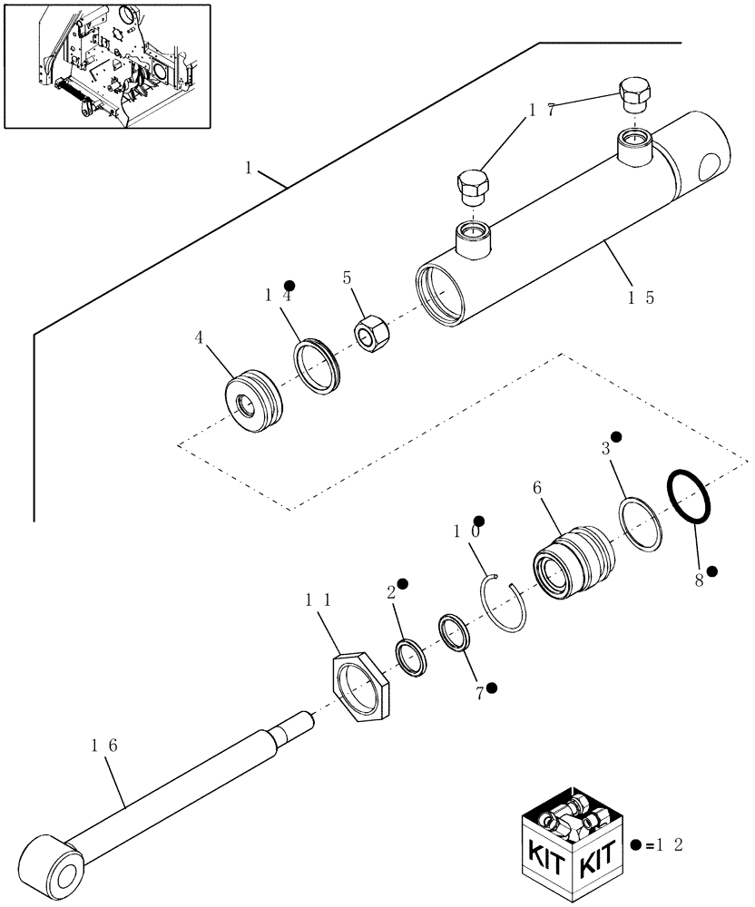 Схема запчастей Case IH RBX452 - (13.766[1]) - ROTOR KNIFE, HYDRAULIC CYLINDER, 87023411 (13) - FEEDER