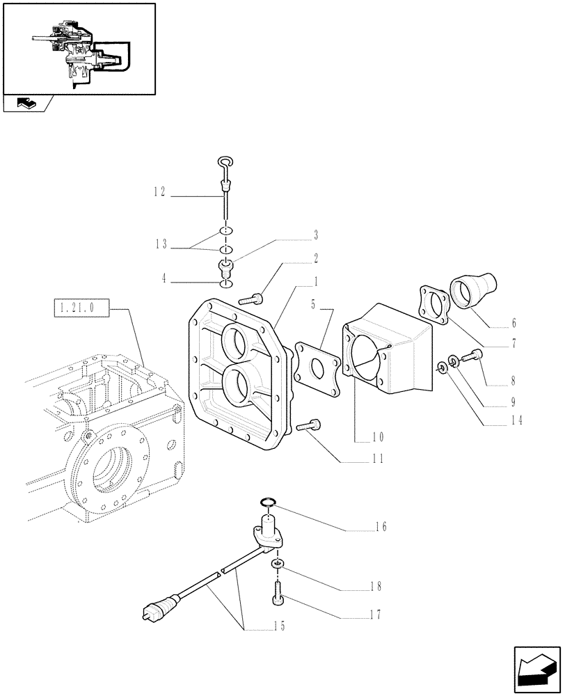 Схема запчастей Case IH FARMALL 85U - (1.80.1[01]) - MECH. 540 POWER TAKE OFF - COVER, GUARD AND SENSOR (07) - HYDRAULIC SYSTEM