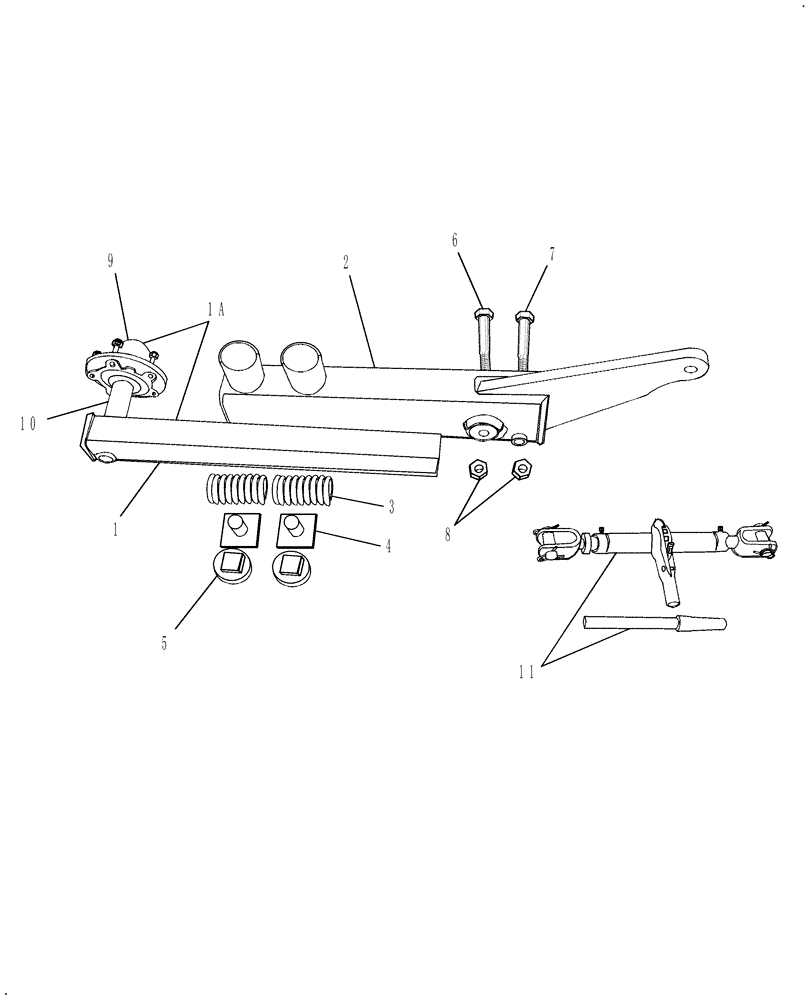 Схема запчастей Case IH 717721476 - (008) - WING AXLE LEG - LEFT & RIGHT (04) - AXLE