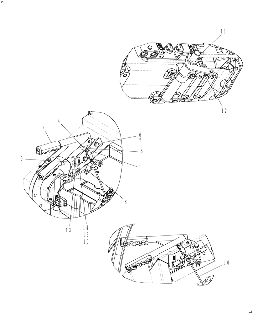 Схема запчастей Case IH FARMALL 50 - (03.53) - PARKING BRAKE - SINGLE PEDAL (03) - TRANSMISSION