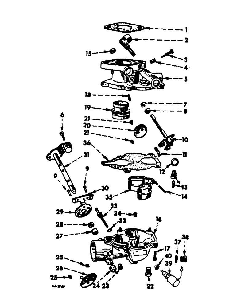 Схема запчастей Case IH C-291 - (D-31) - CARBURETOR 