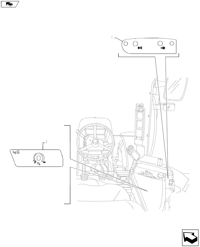 Схема запчастей Case IH PUMA 145 - (90.108.09) - VAR - 333648, 334648, 335648, 336831, 337831, 743700, 743699 - DECALS - ARMREST CONTROL UNIT (90) - PLATFORM, CAB, BODYWORK AND DECALS