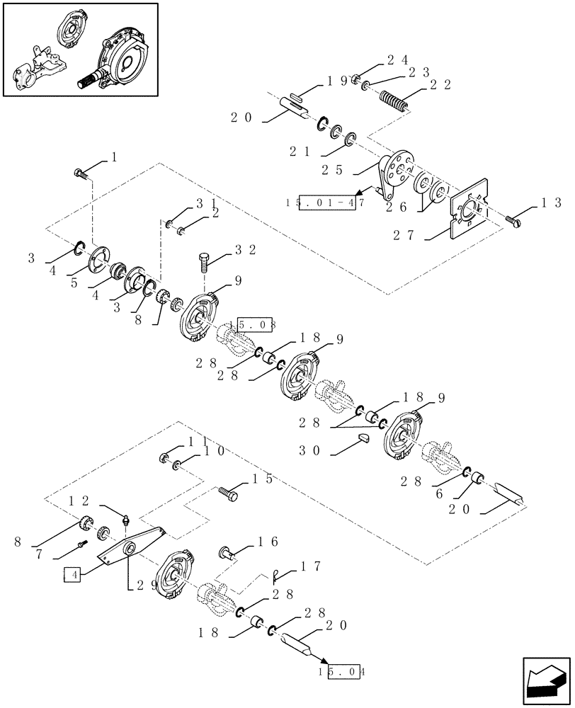 Схема запчастей Case IH LBX421R - (15.05[01]) - KNOTTERS (15) - KNOTTER /WRAPPER