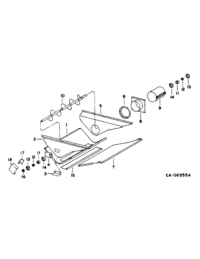 Схема запчастей Case IH 1440 - (25-04) - GRAIN AND TAILINGS ELEVATORS, GRAIN AUGER TROUGH Elevators