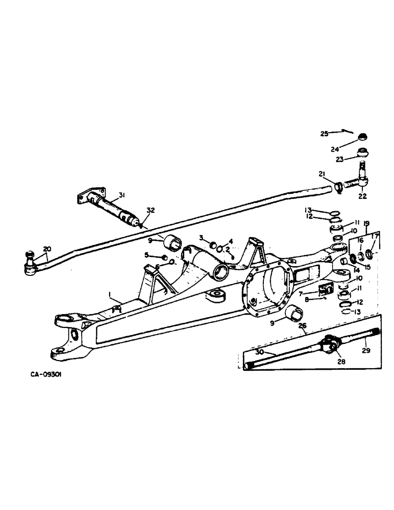 Схема запчастей Case IH HYDRO 84 - (07-67) - DRIVE TRAIN, AXLE HOUSING, UNIVERSAL SHAFT, ALL WHEEL DRIVE TRACTOR (04) - Drive Train