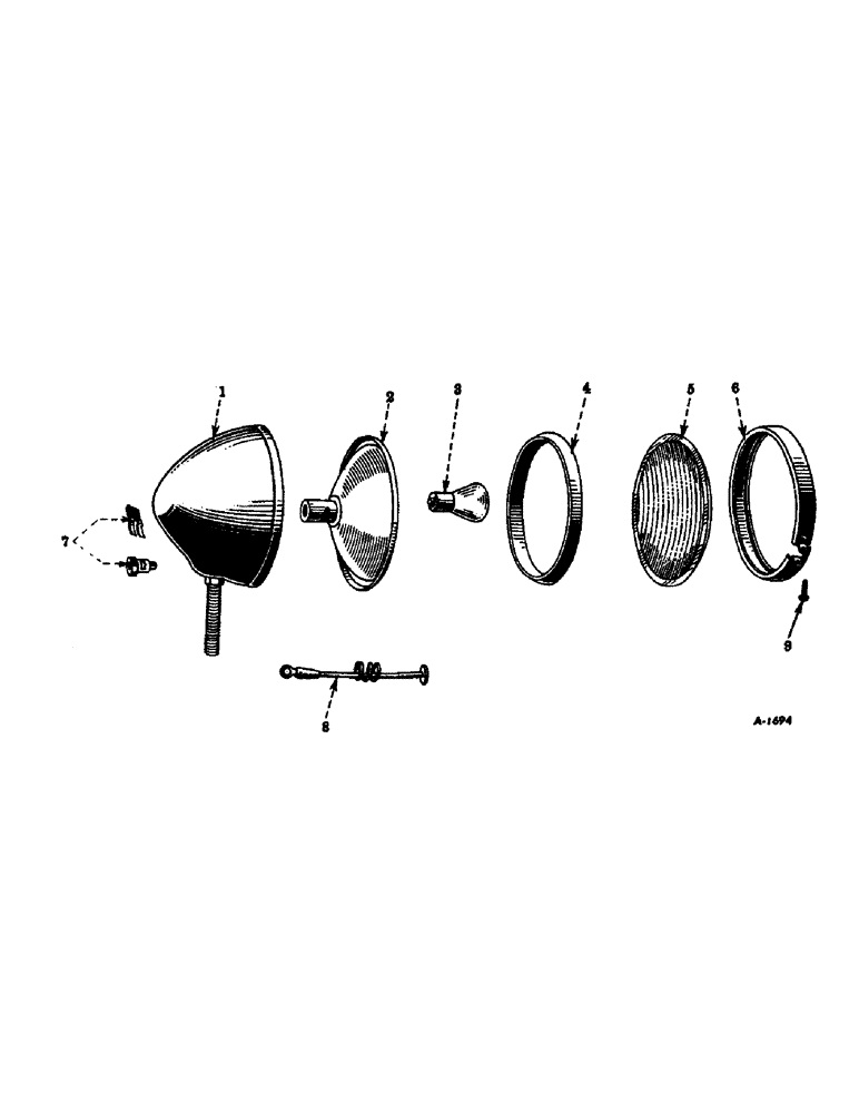 Схема запчастей Case IH INTERNATIONAL - (08-15) - ELECTRICAL, HEAD LIGHTS OR REAR LIGHTS, 6 VOLT, CONVENTIONAL (06) - ELECTRICAL