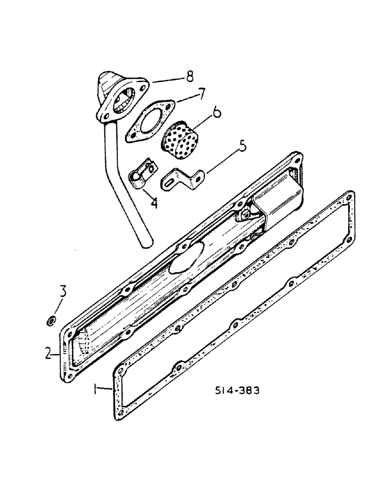 Схема запчастей Case IH 784 - (12-24) - POWER, CRANKCASE SIDE COVER, TRACTORS WITH SIDE COVER BREATHER Power