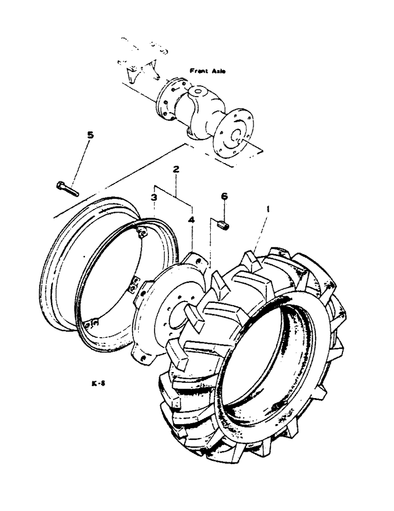 Схема запчастей Case IH 784 - (15-08) - WHEELS AND TRACTION, FRONT WHEEL, ALL WHEEL DRIVE Wheels & Traction