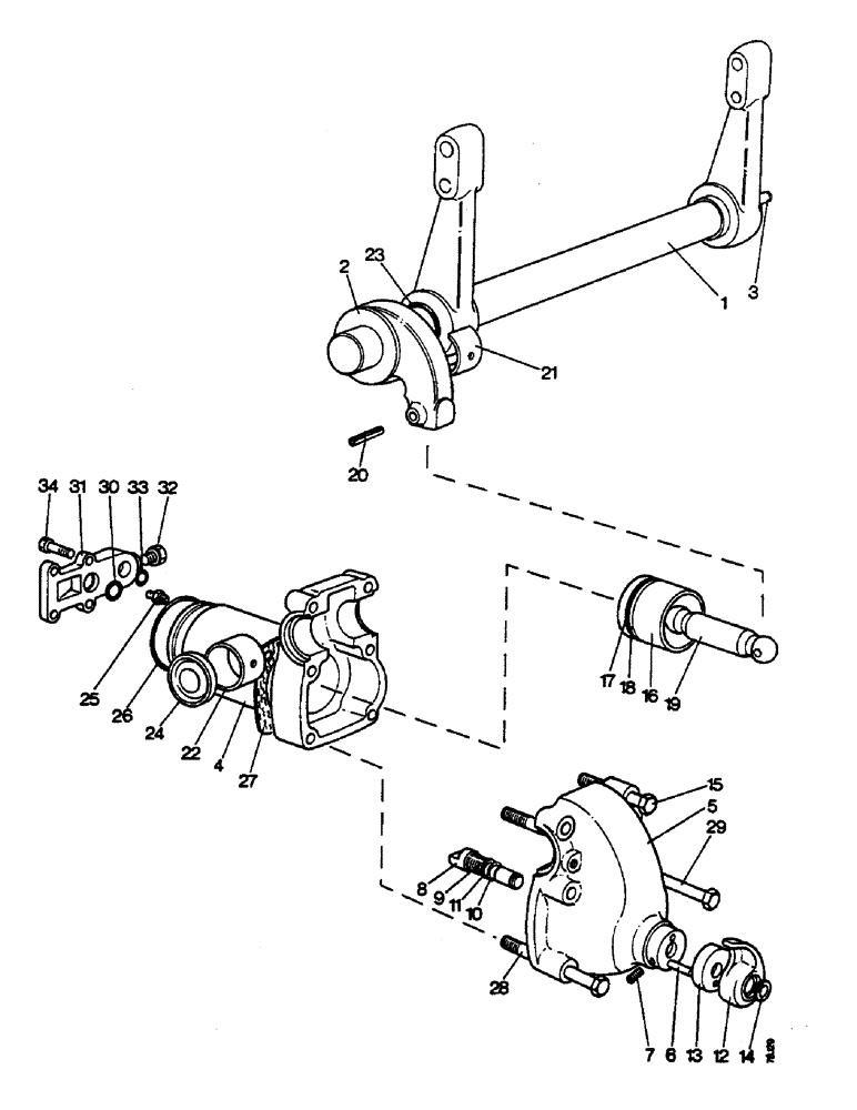 Схема запчастей Case IH 885 - (E20) - SELECTAMATIC HYDRAULIC SYSTEM, RAMSHAFT AND RAM CYLINDER, 885 TRACTORS (07) - HYDRAULIC SYSTEM