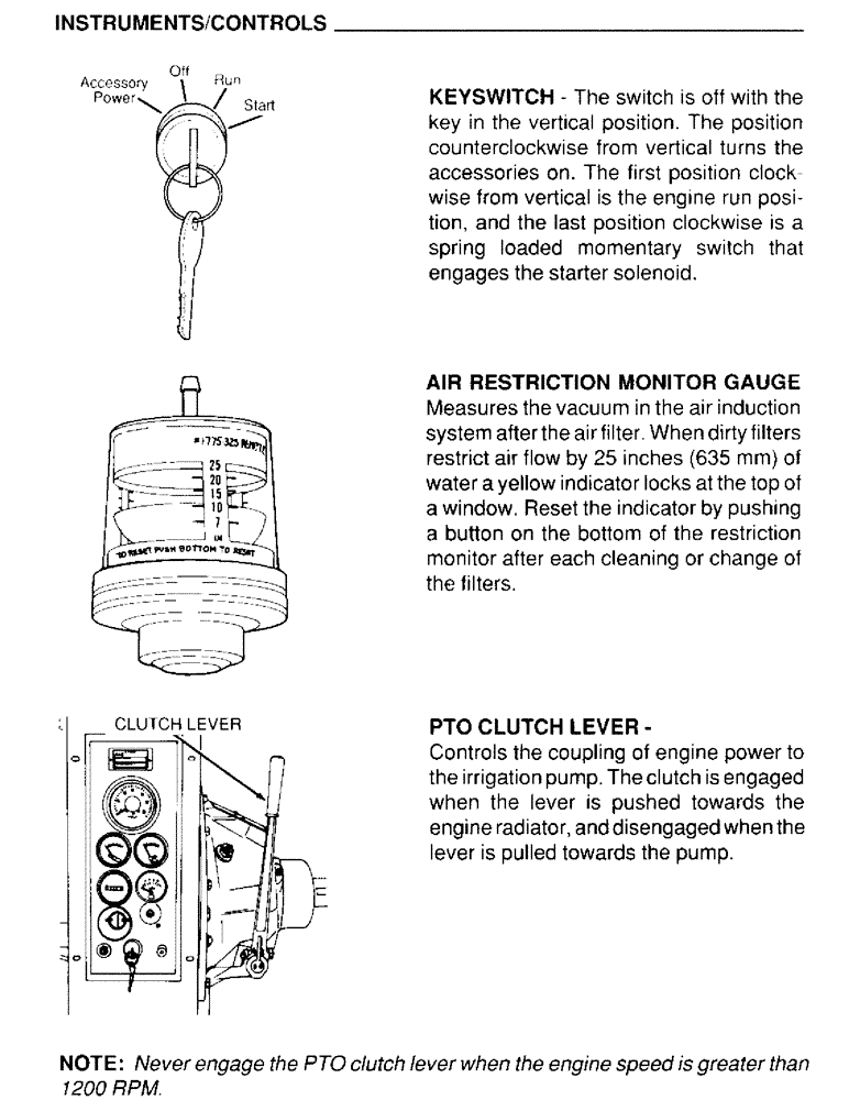Схема запчастей Case IH 4390T - (011) - INSTRUMENTS, CONTROLS 