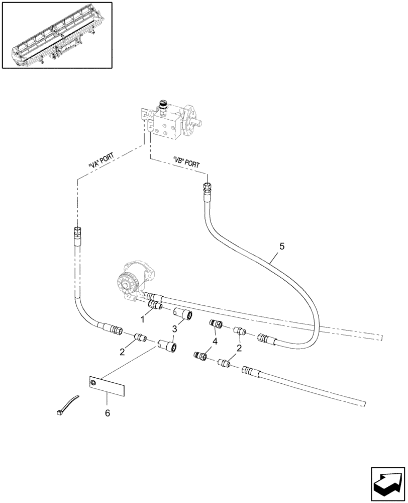 Схема запчастей Case IH DH302 - (20.06.10) - CROSS AUGER, HOSE KIT, DOUBLE SWATH (15) - CROP CONDITIONING