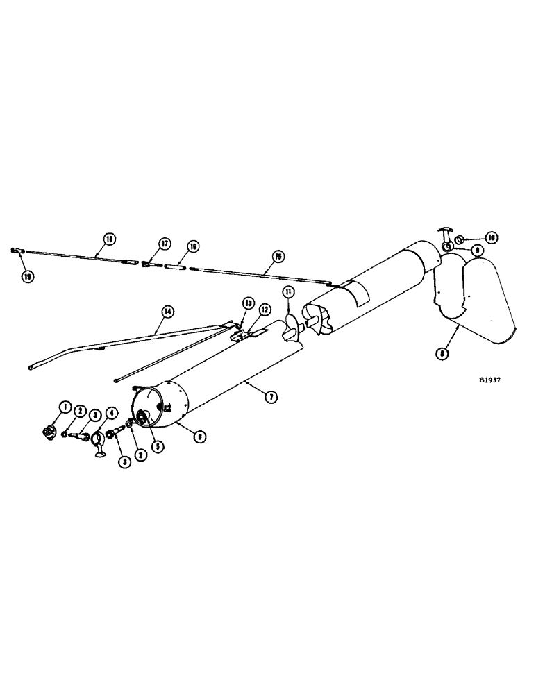 Схема запчастей Case IH 1060 - (180) - GRAIN BIN DISCHARGE AUGER (80) - CROP STORAGE/UNLOADING