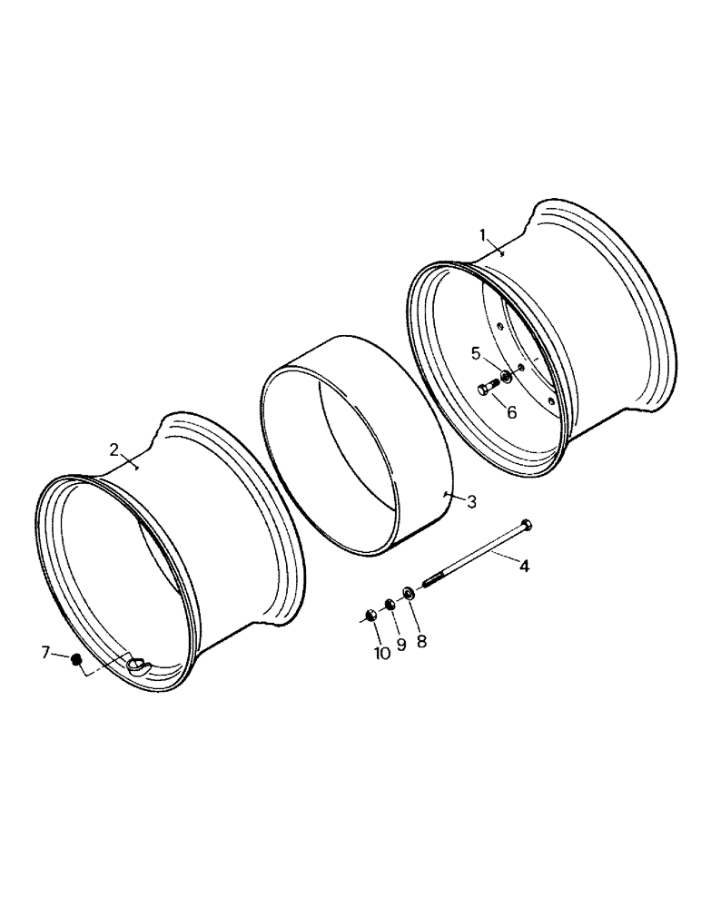 Схема запчастей Case IH CM360 - (04-59) - WHEELS WITH SPACER BAND DUALS (04) - Drive Train