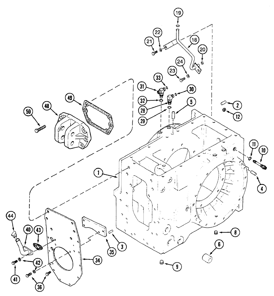 Схема запчастей Case IH 7240 - (6-070) - REAR AXLE HOUSING (06) - POWER TRAIN