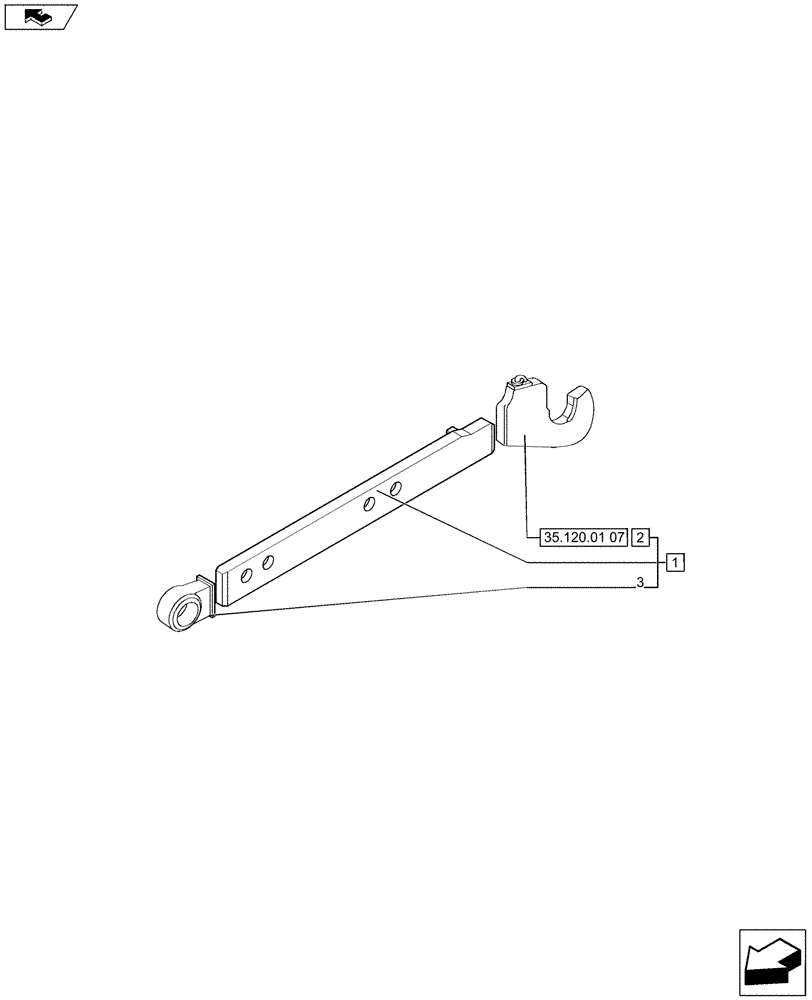 Схема запчастей Case IH PUMA 200 - (35.120.01[06]) - LOWER LINK ARM - BREAKDOWN (35) - HYDRAULIC SYSTEMS